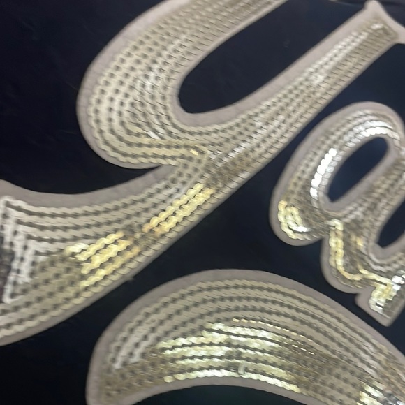 New York Yankees -Navy & Silver sequin Ladies V-Neck, New Era, MLB Baseball - Picture 11 of 16